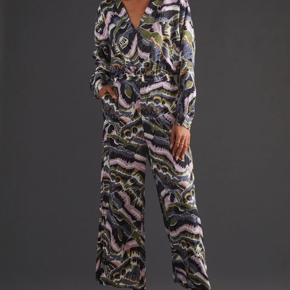 NWT Anthropologie Abstract Pant Set